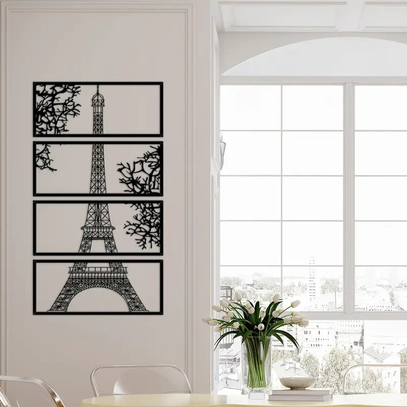 Eiffel Tower Wooden Panels For Wall Decor