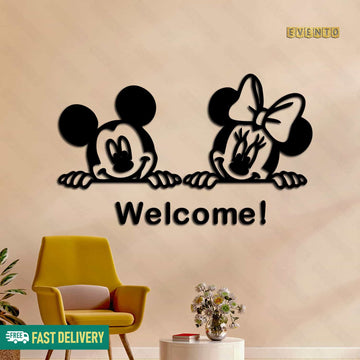 Mickey & Minnie Wooden Decor For Wall Decor