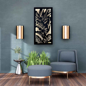 Jungle Leaf Wooden Wall Decor 16 x 32